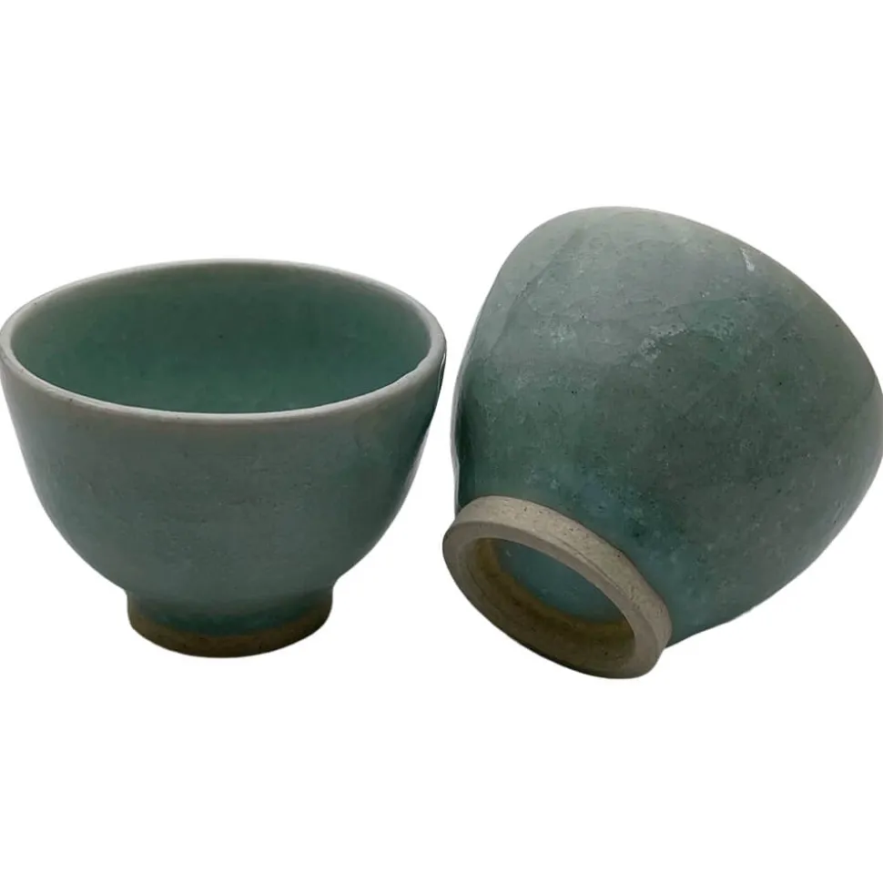 Celadon Teeschale von Kato Juunidai