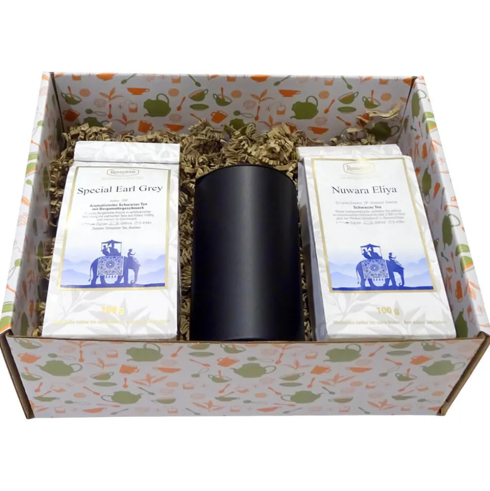 Geschenk Schwarztee mit praktischer Teedose