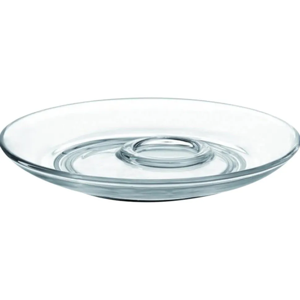 Glas Untertasse mit Ablagefläche