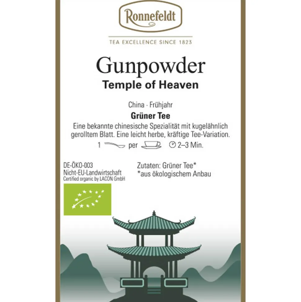 Gunpowder bio mit leicht herbem Geschmack