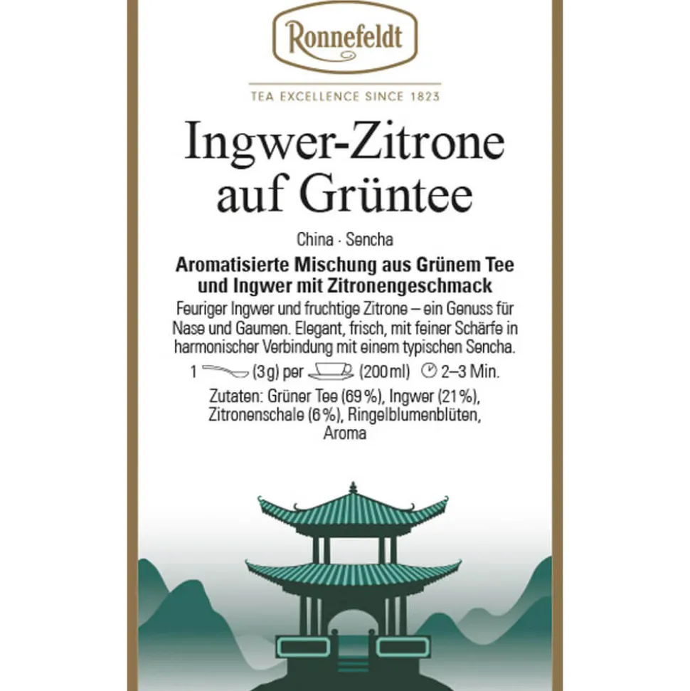 Ingwer-Zitrone auf Grünem Tee