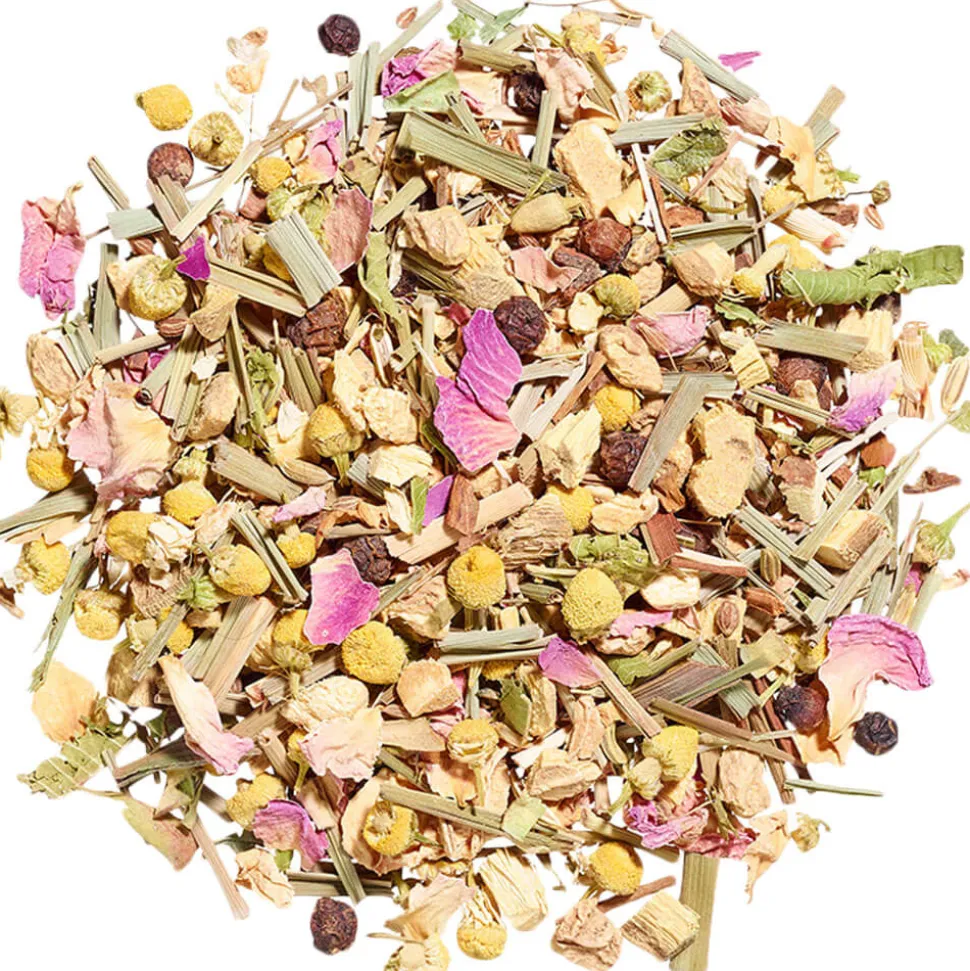 Kräutertee Ingwer auf Kräutern