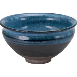 Matchaschale blau braun