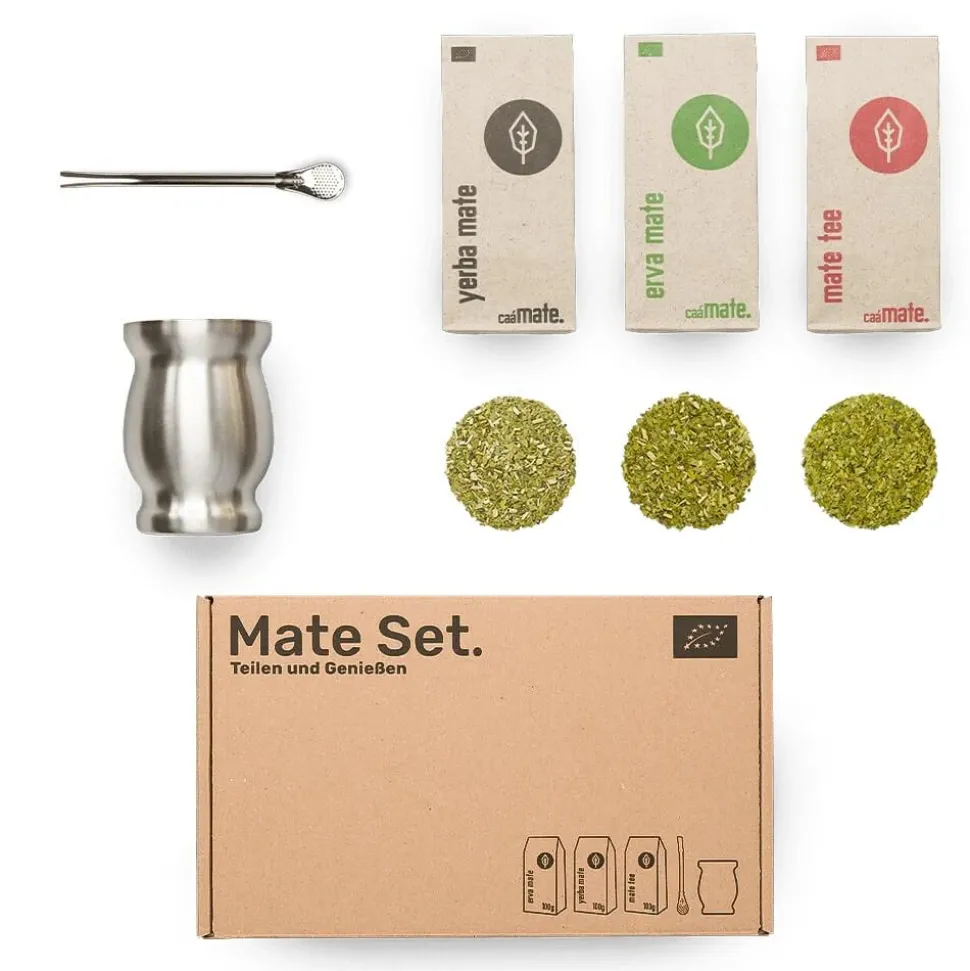 Mate Tee Set Edelstahl Becher