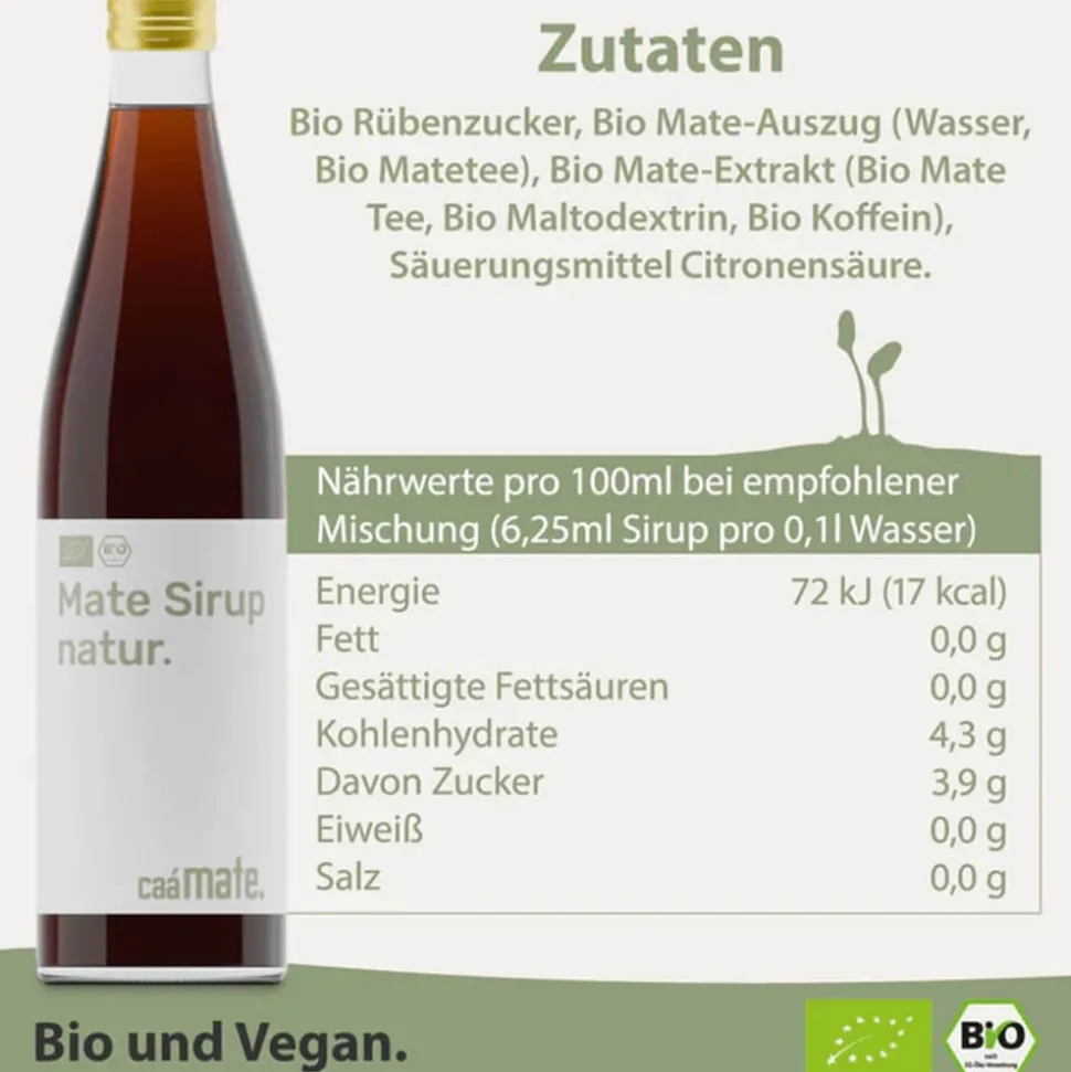 Mate-Tee Sirup natur bio 500ml