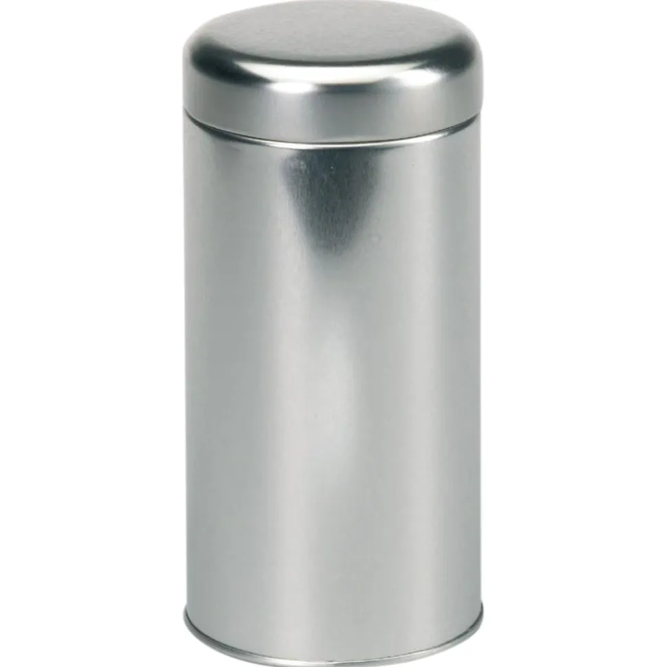 Runde Teedose 150g silber