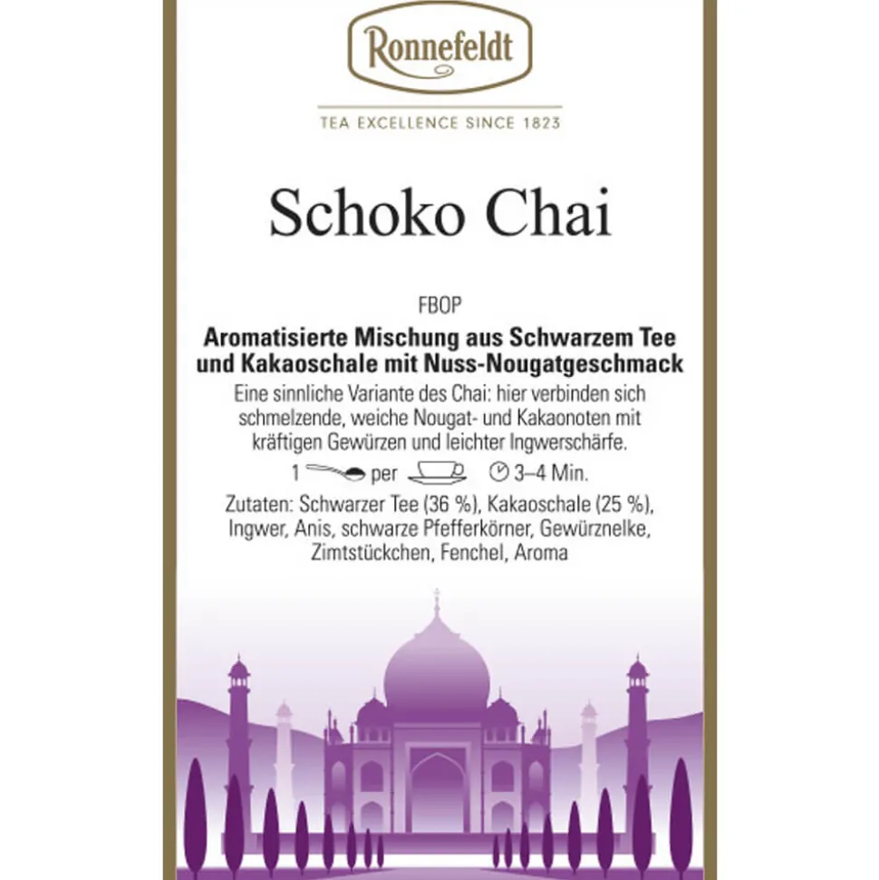 Schoko Chai mit weichem Nuss Nougatgeschmack