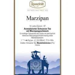 Schwarztee Marzipan mit Mandelstückchen