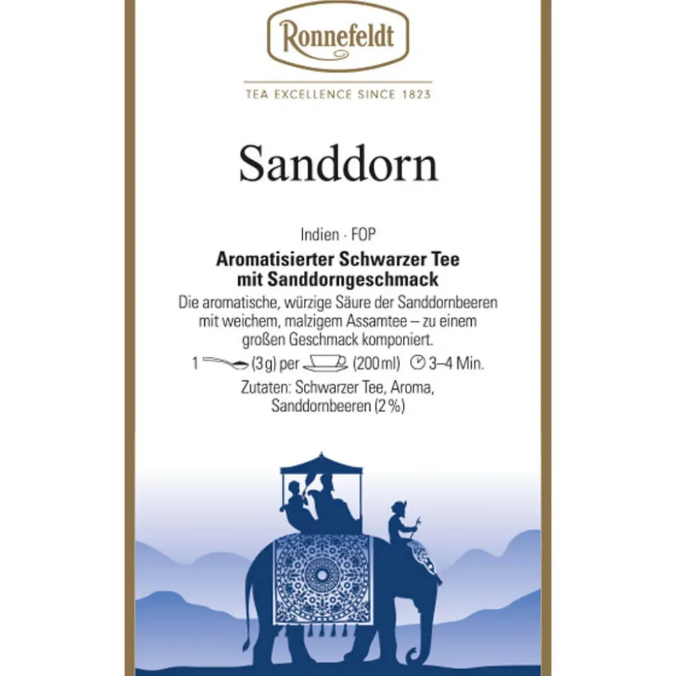 Schwarztee mit Sanddornbeeren