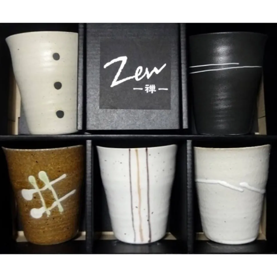 Teebecher aus Japan Zen fünfteilig