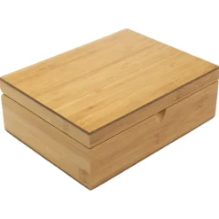 Teebox Bambus mit 4 Teedosen & Teemaßlöffel
