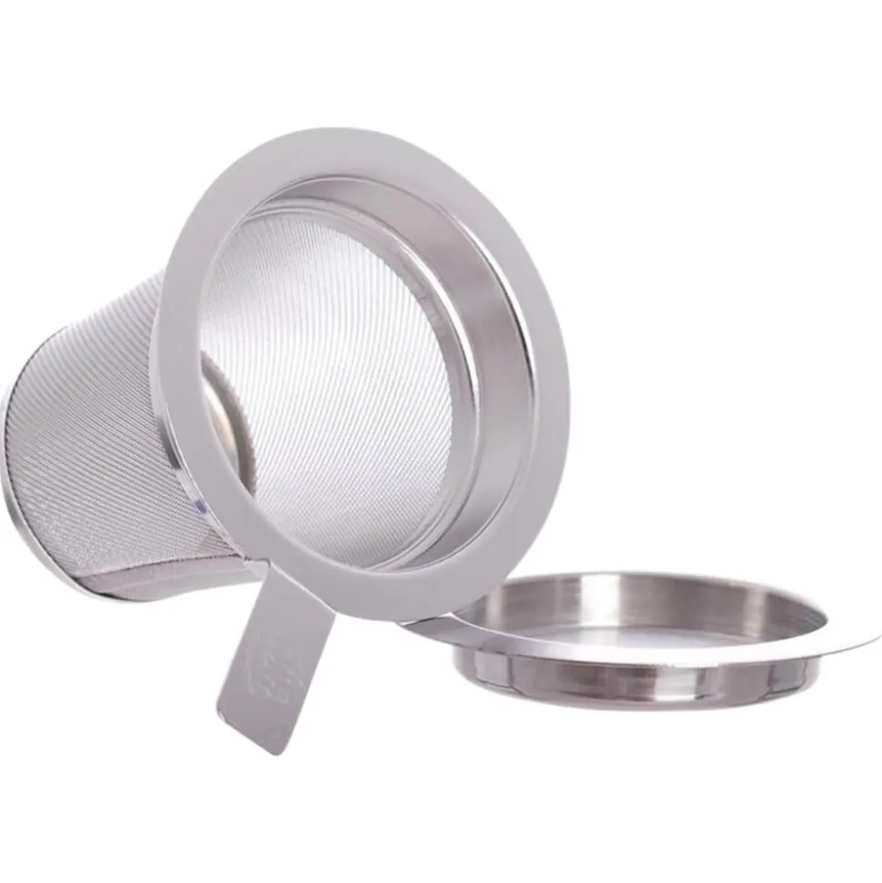Teedauerfilter Edelstahl mit Ablage in fünf Größen