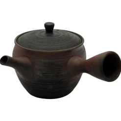 Tokoname Kyusu, strukturiert braun