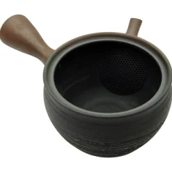 Tokoname Kyusu, strukturiert braun