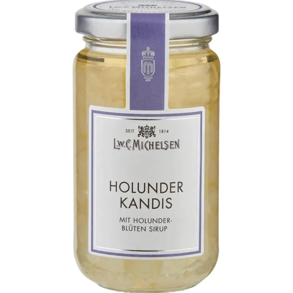 Weißer Kandis mit Holunderblütensirup